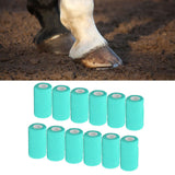 12Pcs Bandage Wrap Natural Latex Elastic Self Adhesive Wrap for Cows Dogs Horses 10cm Cyan - Extra Image