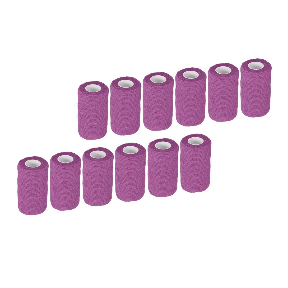 12Pcs Bandage Wrap Natural Latex Elastic Self Adhesive Wrap for Cows Dogs Horses 10cm Purple