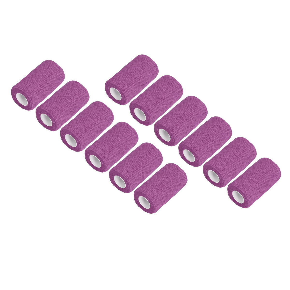 12Pcs Bandage Wrap Natural Latex Elastic Self Adhesive Wrap for Cows Dogs Horses 10cm Purple