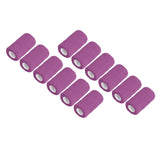 12Pcs Bandage Wrap Natural Latex Elastic Self Adhesive Wrap for Cows Dogs Horses 10cm Purple - Side View