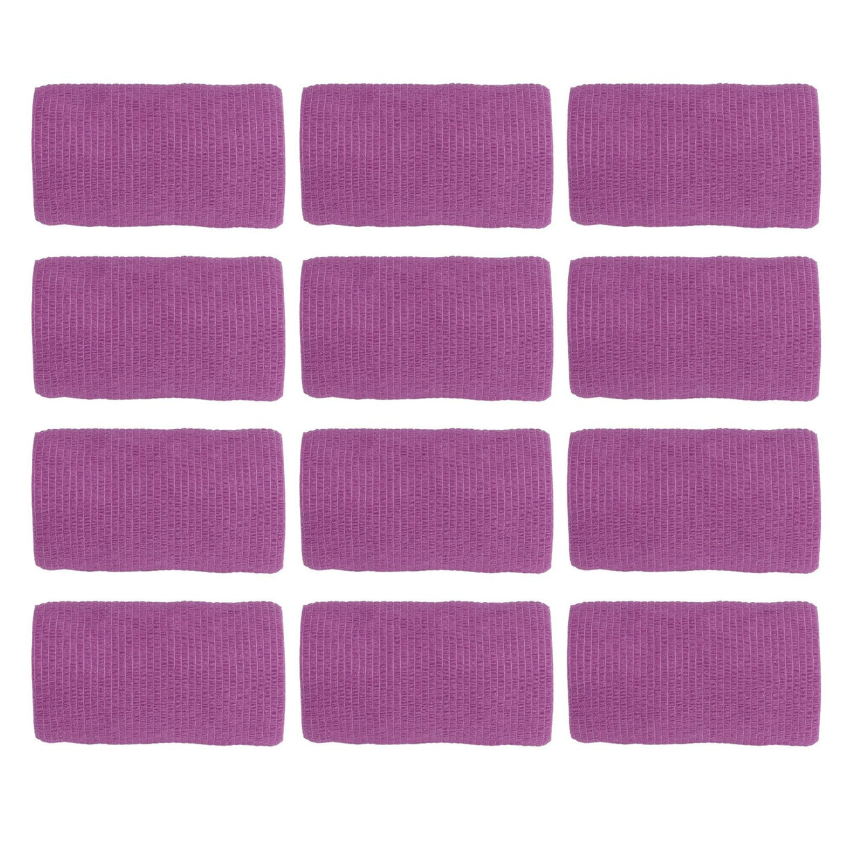 12Pcs Bandage Wrap Natural Latex Elastic Self Adhesive Wrap for Cows Dogs Horses 10cm Purple