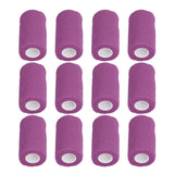 12Pcs Bandage Wrap Natural Latex Elastic Self Adhesive Wrap for Cows Dogs Horses 10cm Purple