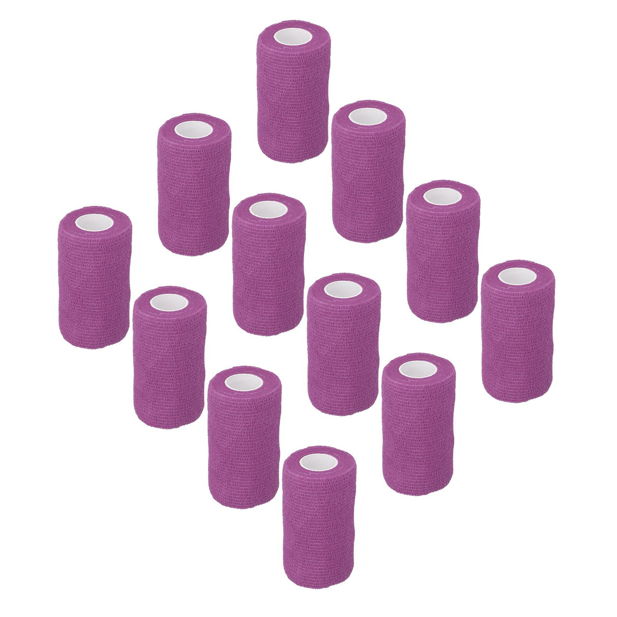 12Pcs Bandage Wrap Natural Latex Elastic Self Adhesive Wrap for Cows Dogs Horses 10cm Purple