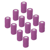 12Pcs Bandage Wrap Natural Latex Elastic Self Adhesive Wrap for Cows Dogs Horses 10cm Purple