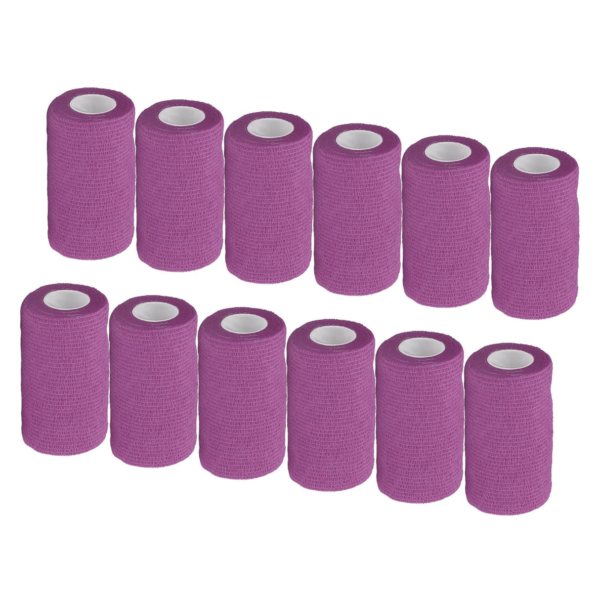 12Pcs Bandage Wrap Natural Latex Elastic Self Adhesive Wrap for Cows Dogs Horses 10cm Purple