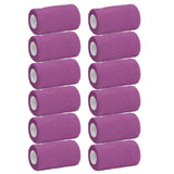 12Pcs Bandage Wrap Natural Latex Elastic Self Adhesive Wrap for Cows Dogs Horses 10cm Purple