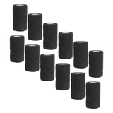12Pcs Bandage Wrap Natural Latex Elastic Self Adhesive Wrap for Cows Dogs Horses 10cm Black