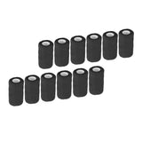 12Pcs Bandage Wrap Natural Latex Elastic Self Adhesive Wrap for Cows Dogs Horses 10cm Black