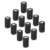 12Pcs Bandage Wrap Natural Latex Elastic Self Adhesive Wrap for Cows Dogs Horses 10cm Black - Close-Up Angle