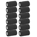 12Pcs Bandage Wrap Natural Latex Elastic Self Adhesive Wrap for Cows Dogs Horses 10cm Black