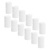 12Pcs Bandage Wrap Natural Latex Elastic Self Adhesive Wrap for Cows Dogs Horses 10cm White - Front View