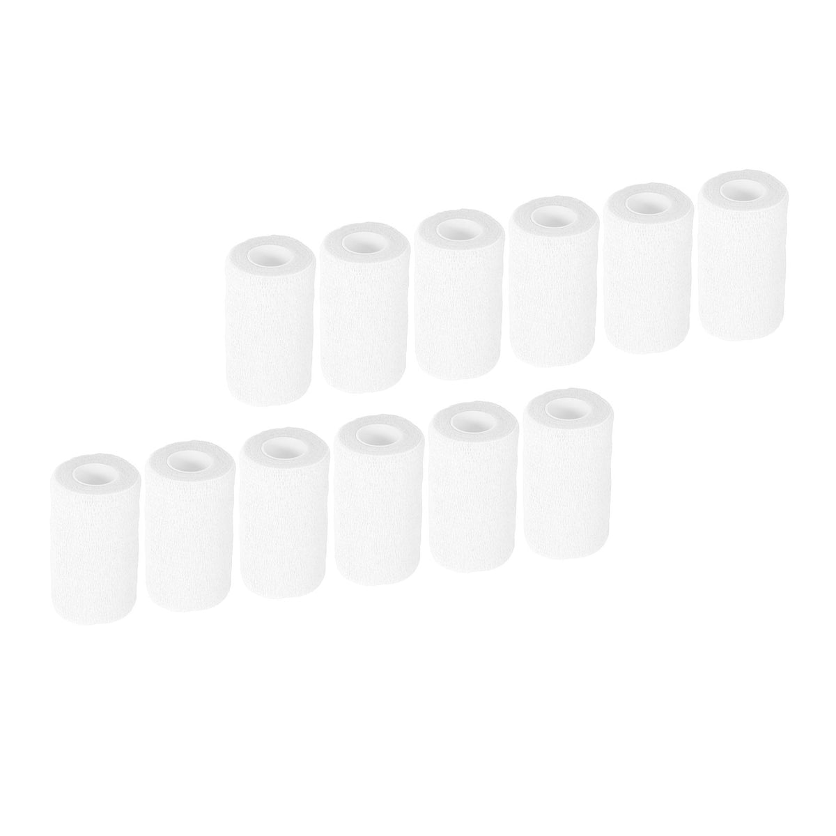 12Pcs Bandage Wrap Natural Latex Elastic Self Adhesive Wrap for Cows Dogs Horses 10cm White
