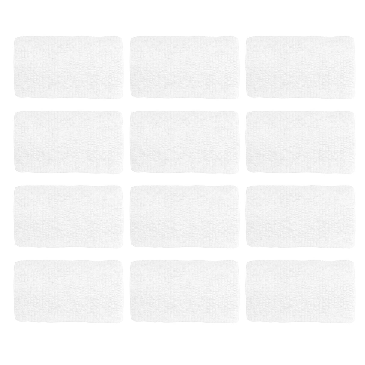 12Pcs Bandage Wrap Natural Latex Elastic Self Adhesive Wrap for Cows Dogs Horses 10cm White