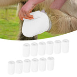 12Pcs Bandage Wrap Natural Latex Elastic Self Adhesive Wrap for Cows Dogs Horses 10cm White - Extra Image
