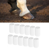 12Pcs Bandage Wrap Natural Latex Elastic Self Adhesive Wrap for Cows Dogs Horses 10cm White