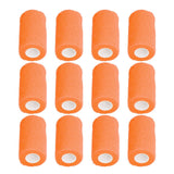 12Pcs Bandage Wrap Natural Latex Elastic Self Adhesive Wrap for Cows Dogs Horses 10cm Orange