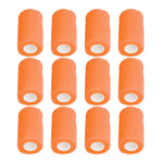 12Pcs Bandage Wrap Natural Latex Elastic Self Adhesive Wrap for Cows Dogs Horses 10cm Orange
