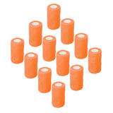 12Pcs Bandage Wrap Natural Latex Elastic Self Adhesive Wrap for Cows Dogs Horses 10cm Orange - Close-Up Angle