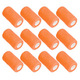 12Pcs Bandage Wrap Natural Latex Elastic Self Adhesive Wrap for Cows Dogs Horses 10cm Orange - Low Angle