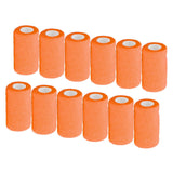 12Pcs Bandage Wrap Natural Latex Elastic Self Adhesive Wrap for Cows Dogs Horses 10cm Orange - Extra Image