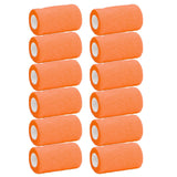 12Pcs Bandage Wrap Natural Latex Elastic Self Adhesive Wrap for Cows Dogs Horses 10cm Orange