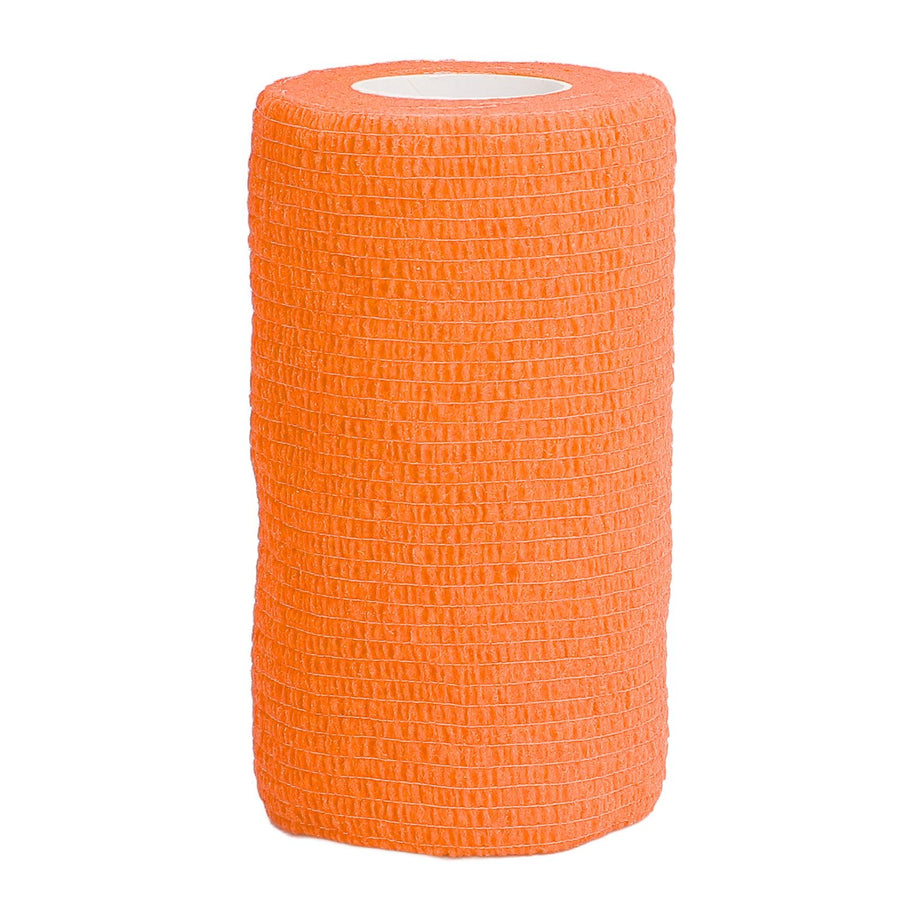 12Pcs Bandage Wrap Natural Latex Elastic Self Adhesive Wrap for Cows Dogs Horses 10cm Orange