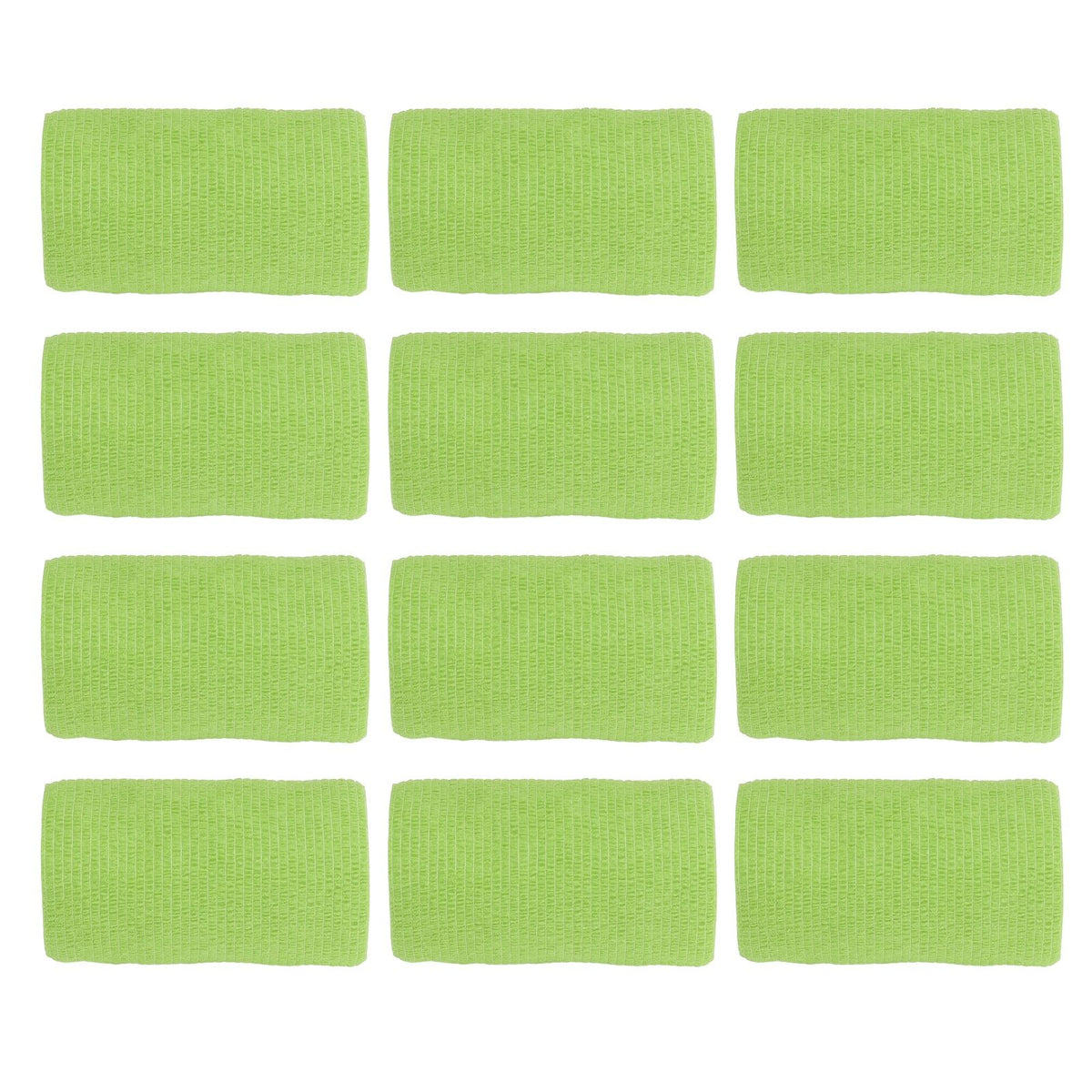 12Pcs Bandage Wrap Natural Latex Elastic Self Adhesive Wrap for Cows Dogs Horses 10cm Green