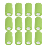 12Pcs Bandage Wrap Natural Latex Elastic Self Adhesive Wrap for Cows Dogs Horses 10cm Green