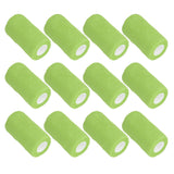 12Pcs Bandage Wrap Natural Latex Elastic Self Adhesive Wrap for Cows Dogs Horses 10cm Green