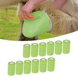 12Pcs Bandage Wrap Natural Latex Elastic Self Adhesive Wrap for Cows Dogs Horses 10cm Green
