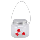 Hanging Bird Feeder 475ml Unique Red Flowers Design 3 Feeding Ports Wide Opening Easy Filling Bird Feeder