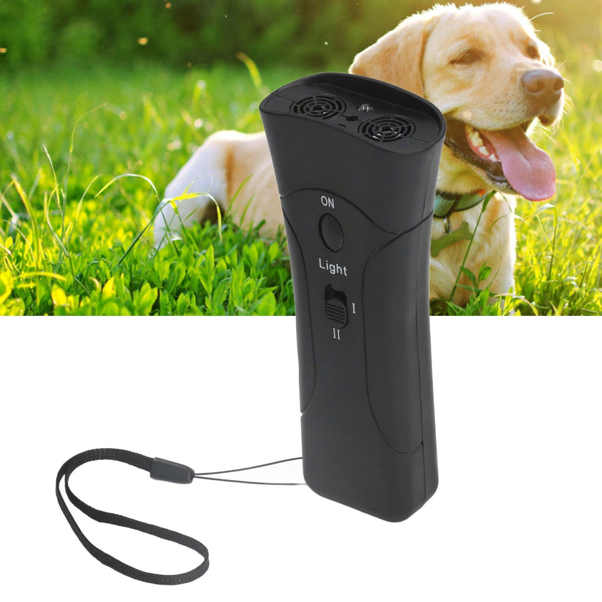 Ultrasonic Dog Chaser LED Ultrasonic Ergonomic Handle Dog Training Portable Dog Trainer for Dog Home Outdoor