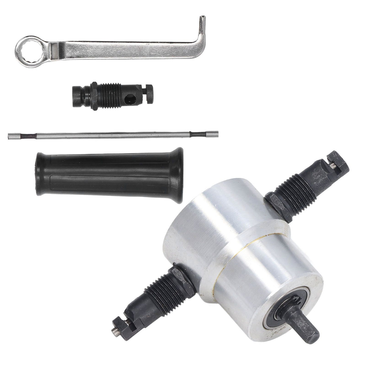 Double Head Sheet Metal Nibbler Cutter Adjustment High Hardness Multifunctional Drill Attachment Metal Nibbler Tool Kit