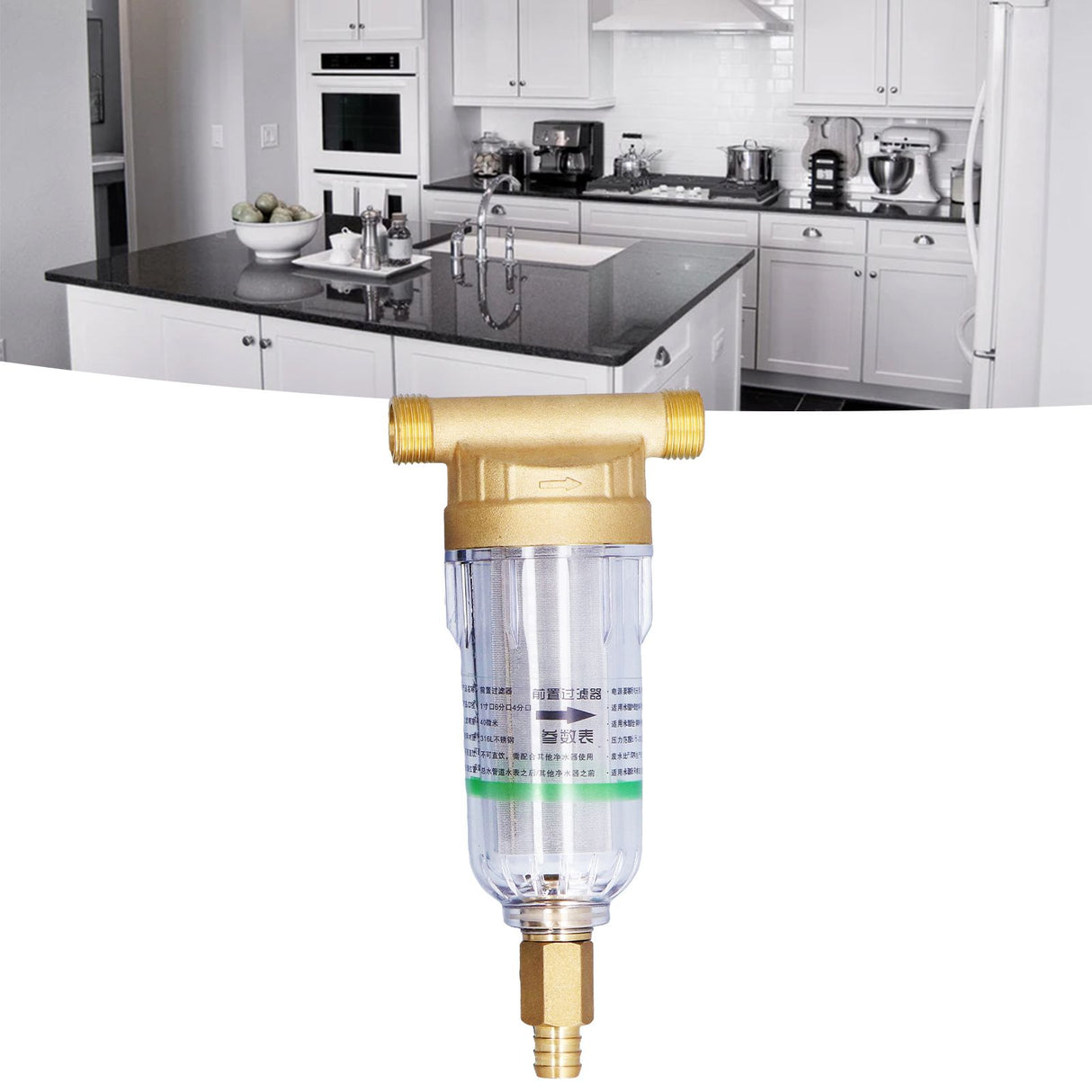 Water System Prefilter G1/2 Male Thread Detachable High Density Sediment Pipe Filter for Automatic Water Supply System