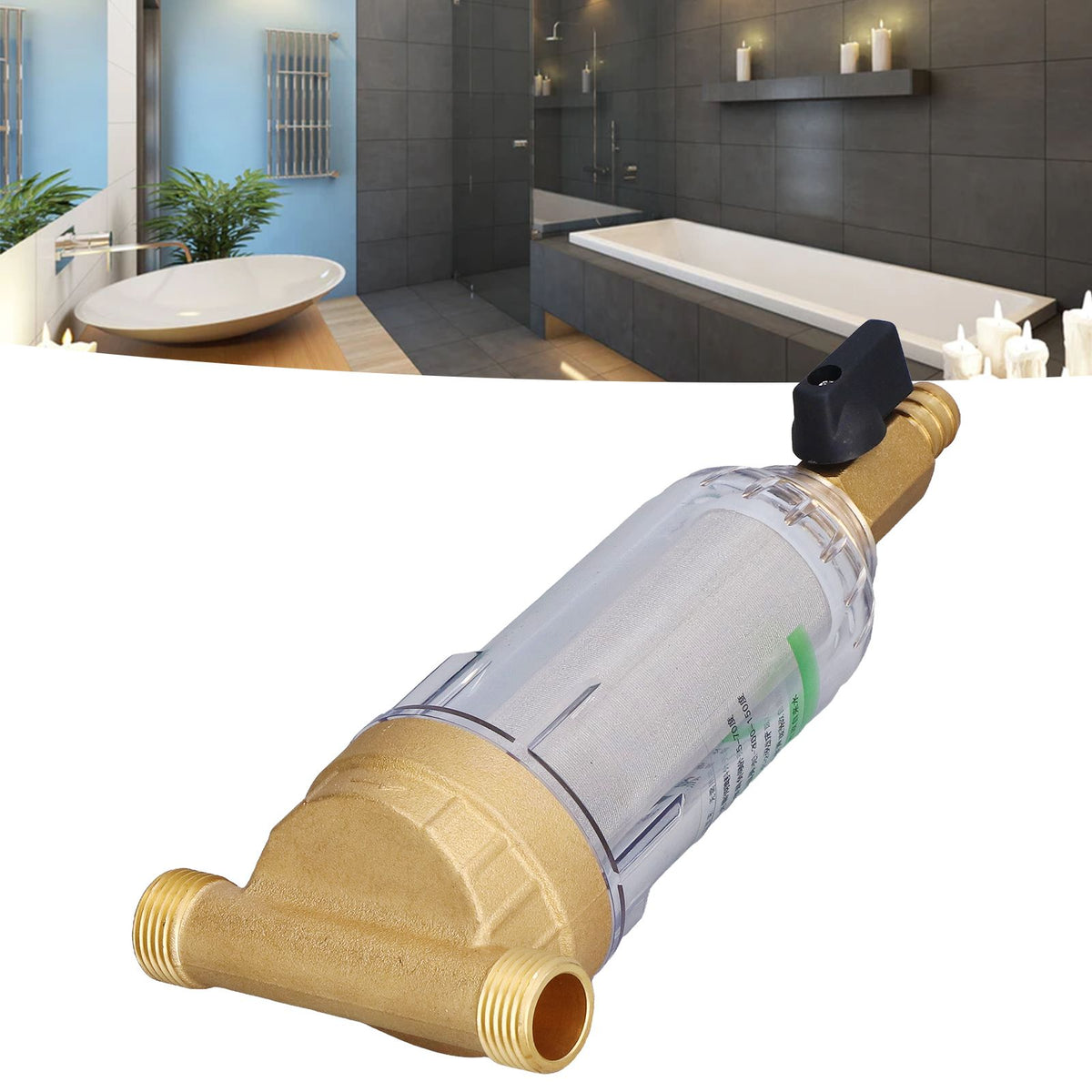 Water System Prefilter G1/2 Male Thread Detachable High Density Sediment Pipe Filter for Automatic Water Supply System