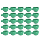 25Pcs Mini Bird Parrots Food Water Bowl Inlay Installation Round Green Parrots Small Food Water Bowl for Farms Home S