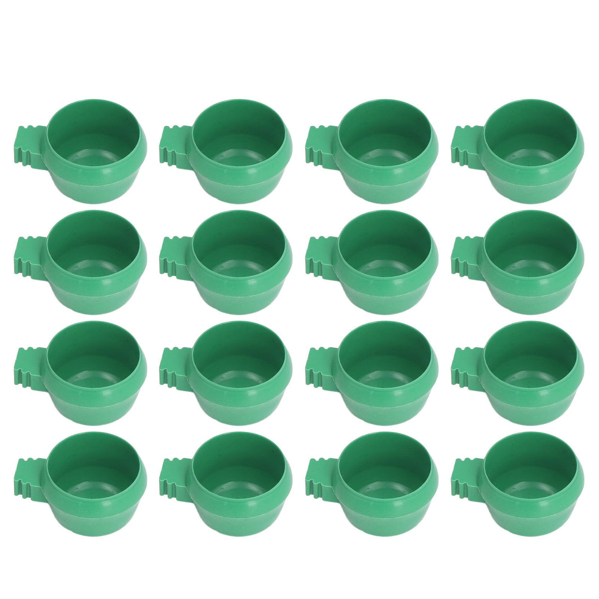 25Pcs Mini Bird Parrots Food Water Bowl Inlay Installation Round Green Parrots Small Food Water Bowl for Farms Home S