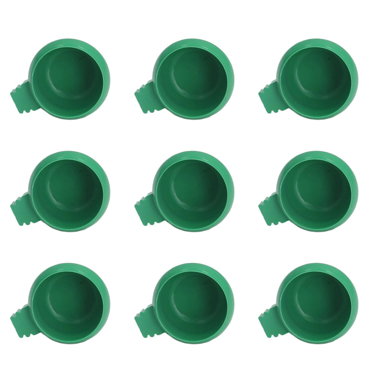 25Pcs Mini Bird Parrots Food Water Bowl Inlay Installation Round Green Parrots Small Food Water Bowl for Farms Home S