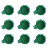 25Pcs Mini Bird Parrots Food Water Bowl Inlay Installation Round Green Parrots Small Food Water Bowl for Farms Home S - Side View