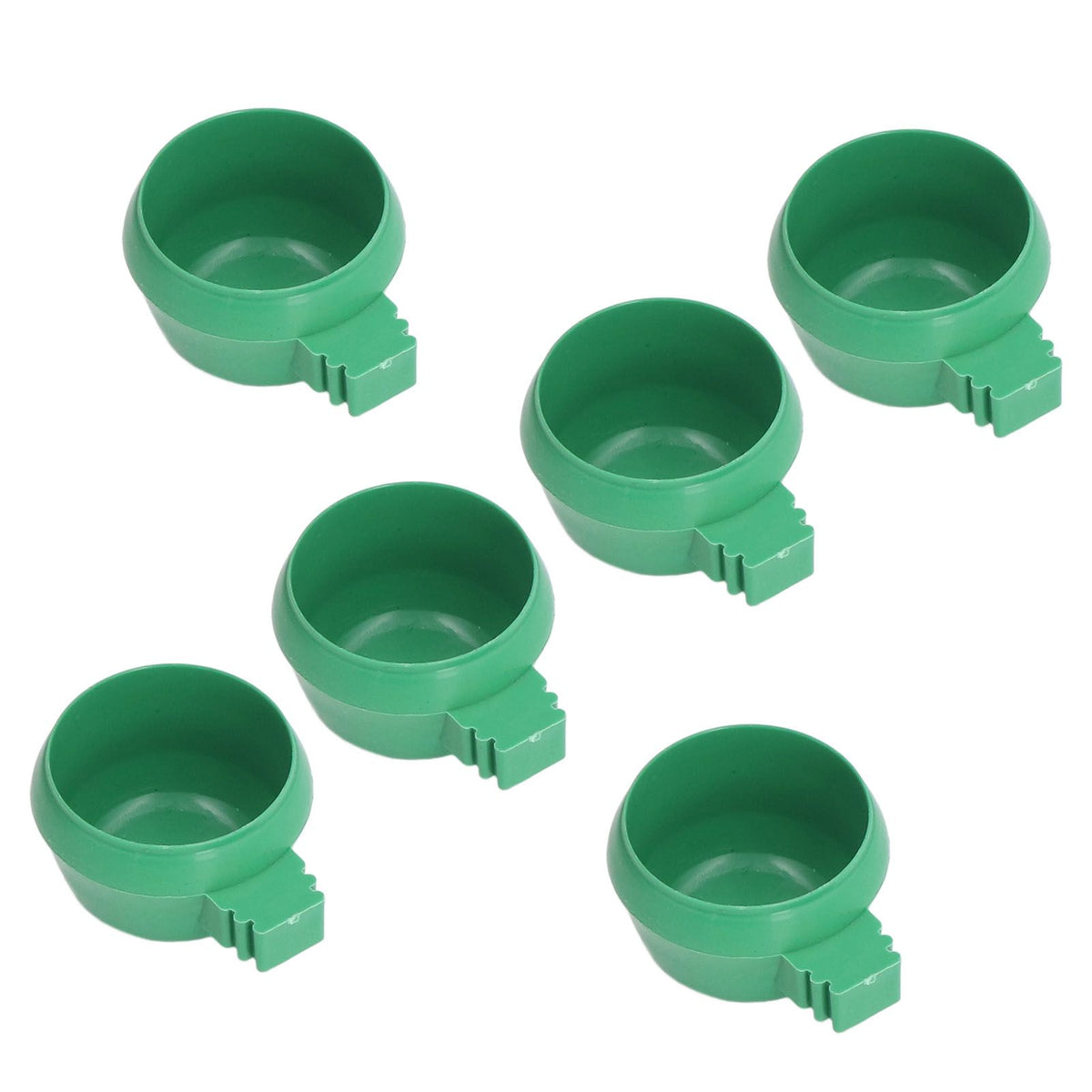 25Pcs Mini Bird Parrots Food Water Bowl Inlay Installation Round Green Parrots Small Food Water Bowl for Farms Home S