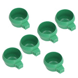25Pcs Mini Bird Parrots Food Water Bowl Inlay Installation Round Green Parrots Small Food Water Bowl for Farms Home S