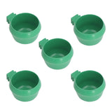 25Pcs Mini Bird Parrots Food Water Bowl Inlay Installation Round Green Parrots Small Food Water Bowl for Farms Home S