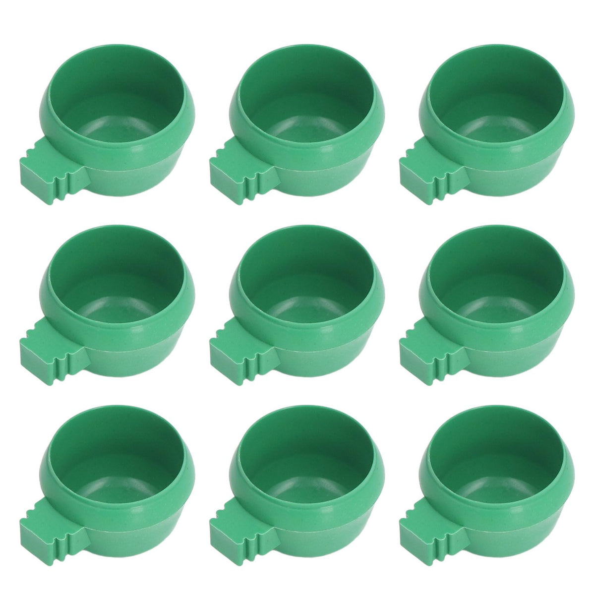 25Pcs Mini Bird Parrots Food Water Bowl Inlay Installation Round Green Parrots Small Food Water Bowl for Farms Home S