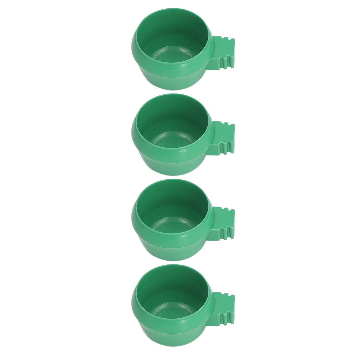 25Pcs Mini Bird Parrots Food Water Bowl Inlay Installation Round Green Parrots Small Food Water Bowl for Farms Home S