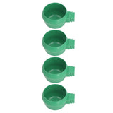 25Pcs Mini Bird Parrots Food Water Bowl Inlay Installation Round Green Parrots Small Food Water Bowl for Farms Home S