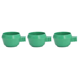 25Pcs Mini Bird Parrots Food Water Bowl Inlay Installation Round Green Parrots Small Food Water Bowl for Farms Home S