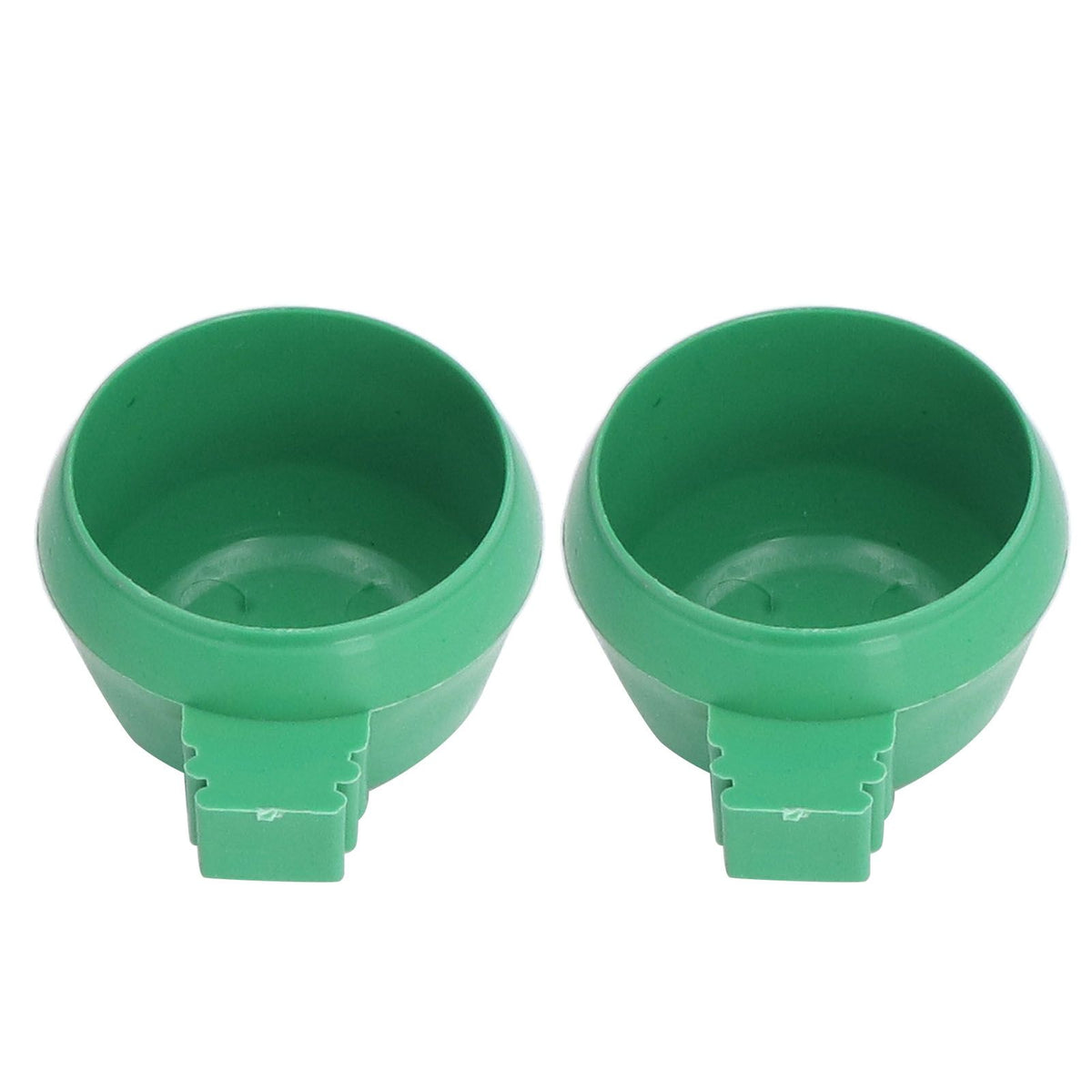 25Pcs Mini Bird Parrots Food Water Bowl Inlay Installation Round Green Parrots Small Food Water Bowl for Farms Home S