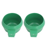 25Pcs Mini Bird Parrots Food Water Bowl Inlay Installation Round Green Parrots Small Food Water Bowl for Farms Home S - Extra Image