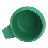 25Pcs Mini Bird Parrots Food Water Bowl Inlay Installation Round Green Parrots Small Food Water Bowl for Farms Home S