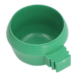 25Pcs Mini Bird Parrots Food Water Bowl Inlay Installation Round Green Parrots Small Food Water Bowl for Farms Home S